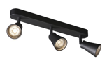 SLV LIGHTING - AVO CW Triple, indoor wand- en plafondopbouwlamp, QPAR51, zwart, max. 50W