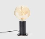 Tala - Blackened Oak Knuckle Table Lamp With Voronoi I Bulb