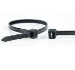 WKK - Kunststof kabelbinders - Voor universeel gebruik - Zwart (UV bestendig) - 200x3,6mm 