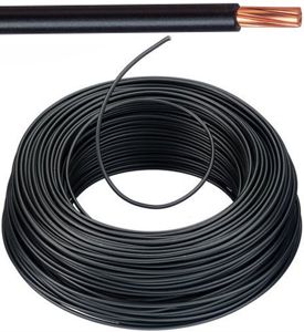 VOB kabel / draad 16 mm² - zwart (H07V-U) - VOB16ZW