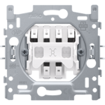 Socle pour un interrupteur permutateur ou un interrupteur à tirette permutateur, 10 AX/250 Vac, bornes à connexion rapide