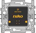 Niko - Enkelvoudige muurprint met sokkel voor Niko Home Control, 60 x 71 mm, klauwbevestiging