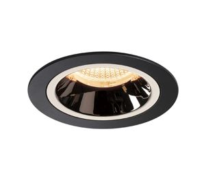 SLV LIGHTING - NUMINOS DL XL, indoor led plafondinbouwarmatuur zwart/chroom 3000K 40°
