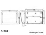 Velleman - Behuizing voor toetsenborden - grijs 189 x 134 x 32/55mm