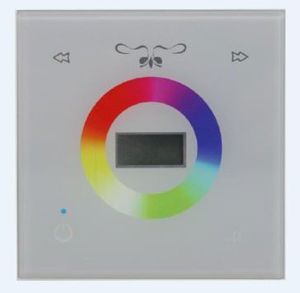 PROLUMIA - Wandinbouw RGBW controller. 12-24Vdc, 4×5A, achterzijde ø50mm, behuizing wit