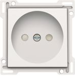 Niko Original White, afwerking voor stopcontact zonder aarding met kinderveiligheid, inbouwdiepte 21 mm