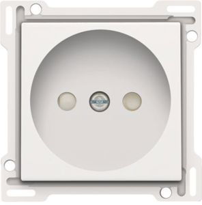 Niko Original White, afwerking voor stopcontact zonder aarding met kinderveiligheid, inbouwdiepte 21 mm