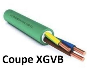 KABEL - Coupe 2 m Installatiekabel XGB - Cca 3G10 mm² - LSOH - 2 Meter