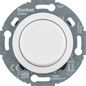 Berker - Draaiknopdimmer comfort (R,L,C,LED) Berker Serie 1930/Glas, polarwit