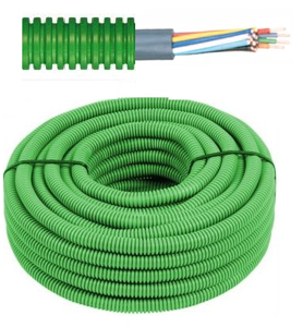 Flexibele voorbedrade buis met SVV kabel - 4 x 0,8mm² Ø 16mm, 100 meter - FLEX FESVV4