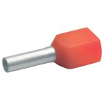 KLAUKE - Geisoleerde dubbele aderenhuls 2x10 rood L=14mm