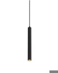 PSM LIGHTING - JACOB pendel rond 1,5m textielkabel en trekontlasting aan fitting - zonder LED driver - zwart/goud 