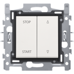 Interrupteur pour volets à verrouillage électrique, socle, bornes à connexion rapide et set de finition, white