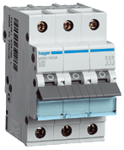 Hager - Automaat 10kA - C - 3P - 2A - 3M.