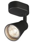 SLV LIGHTING - AVO CW Single, indoor wand- en plafondopbouwlamp, QPAR51, zwart, max. 50W