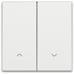 Set de finition pour interrupteur pour volets électronique double, white coated