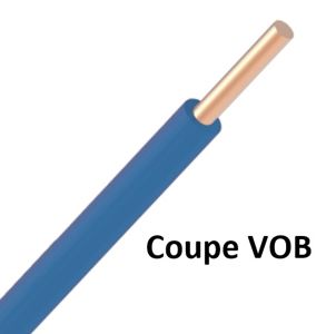 KABEL - Coupe 14 m VOB - Eca Installatiedraad - 4 mm² - Blauw - H07V-U - 14 Meter