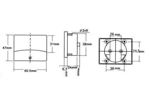 Velleman - Analoge paneelmeter voor dc stroommetingen 3a dc / 60 x 47mm