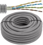 Flexibele voorbedrade buis met UTP kabel - cat. 5e, 4x2x0,5mm Ø 16mm, 100 meter - FLEX FEUTP5
