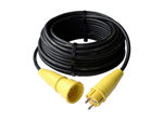 Luxya Cabling - Verlengsnoer Neopreen - 05 meter - 3G1,5 mm² - IP44 - Penaarde - Gele stekkers