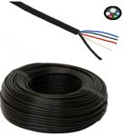 Flexibele kabel voor aansluiting RGBW Leds 4x0,5+0,75 mm² - Zwart